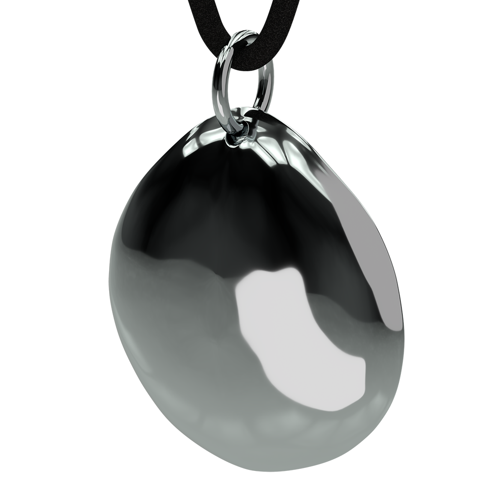 Q-Link .925 Silver Pebble SRT-3 Pendant (Original Design) (Polished Finish)