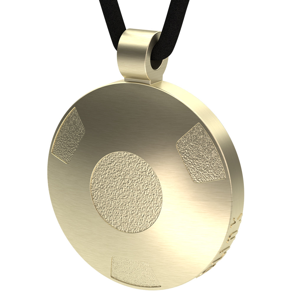 Q-Link 14K Gold Retro SRT-3 Pendant (Brushed Finish)