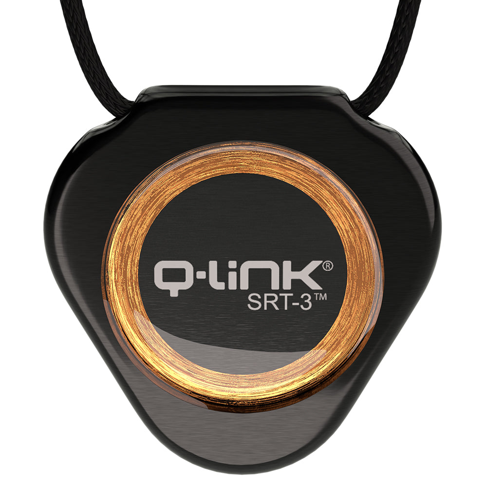 Q-Link Stainless Steel SRT-3 Pendant (Cosmos Black)