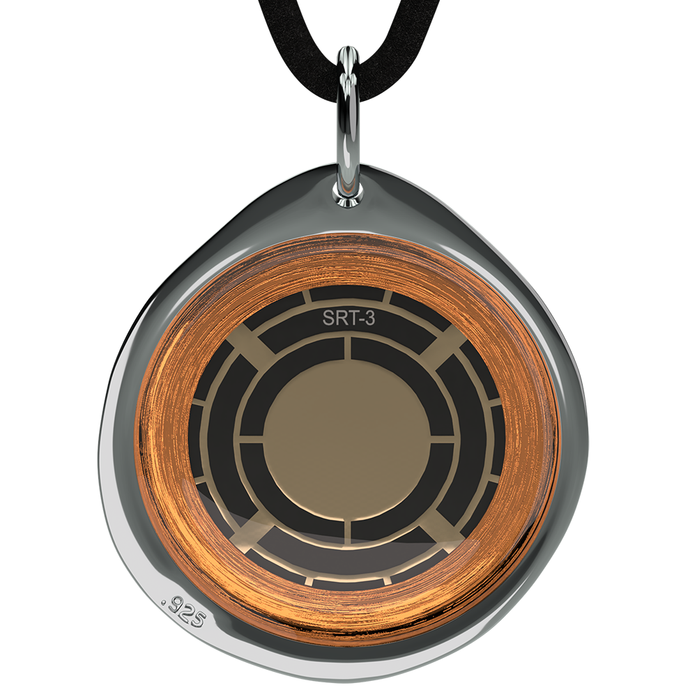 Q-Link .925 Silver Pebble SRT-3 Pendant (Original Design) (Polished Finish)