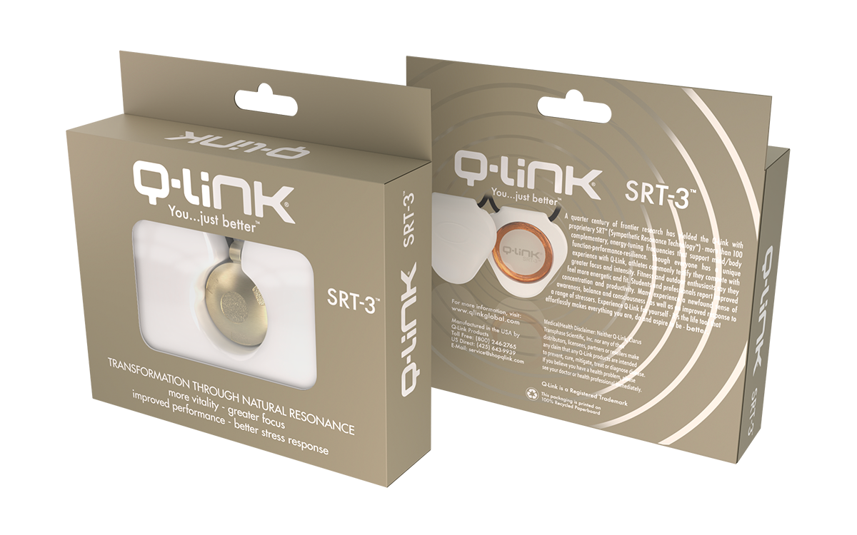 Q-Link 14K Gold Retro SRT-3 Pendant (Brushed Finish)