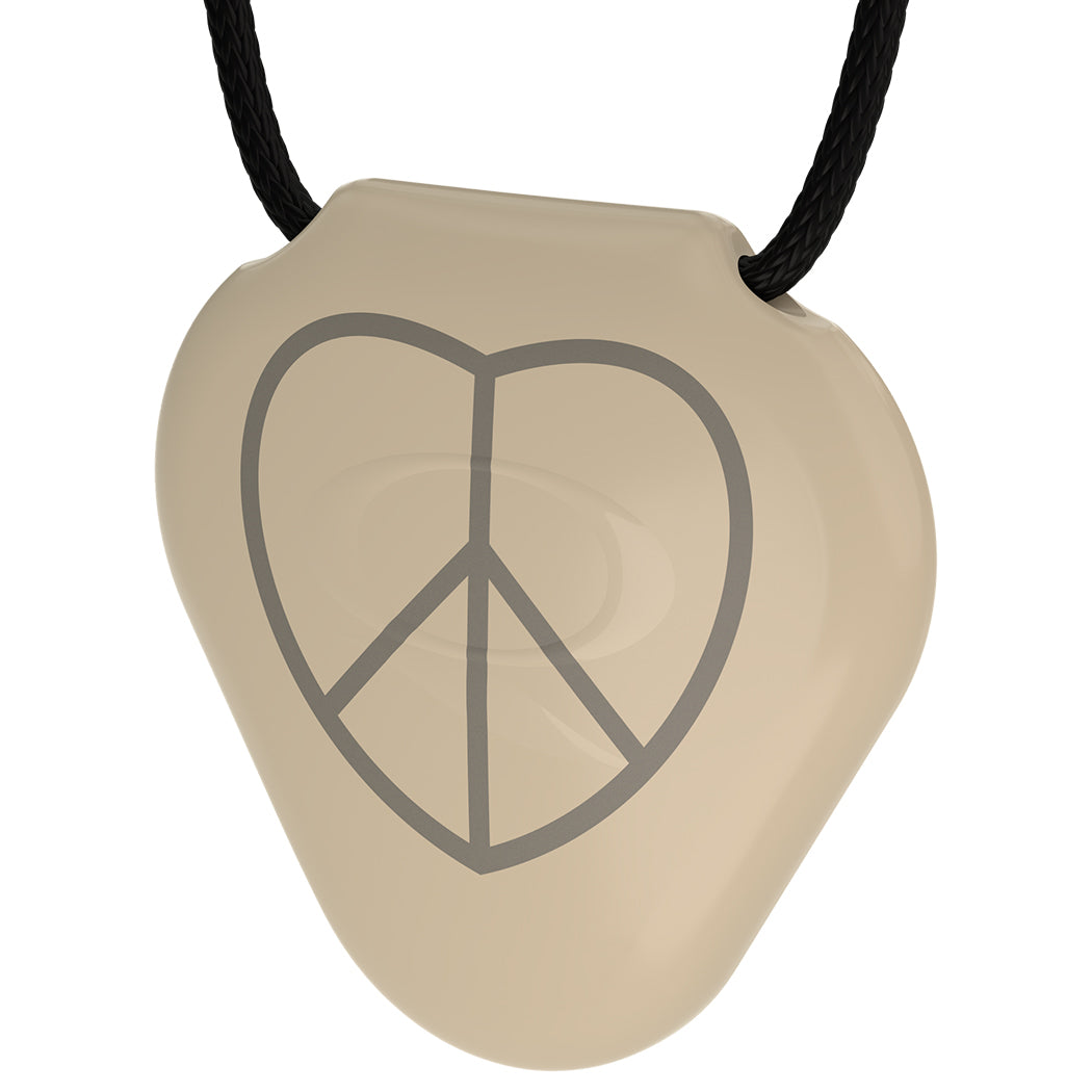 Q-Link Acrylic SRT-3 Pendant (Shifting Sand) Peace+Love
