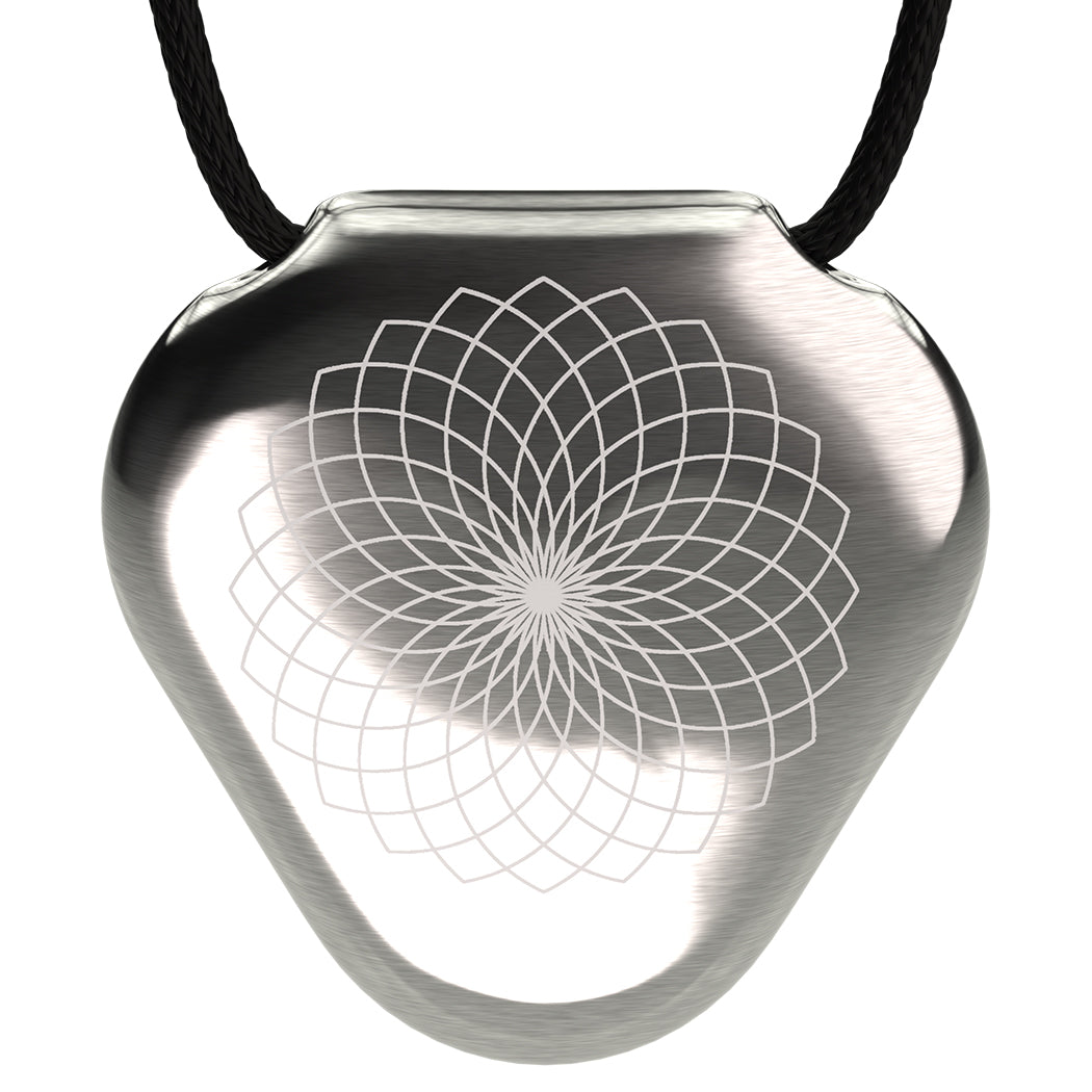 Q-Link Stainless Steel SRT-3 Pendant (Natural) (Lotus Flower)