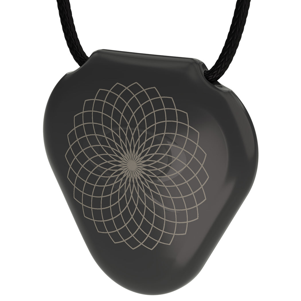 Q-Link Acrylic SRT-3 Pendant (Black) Lotus Flower