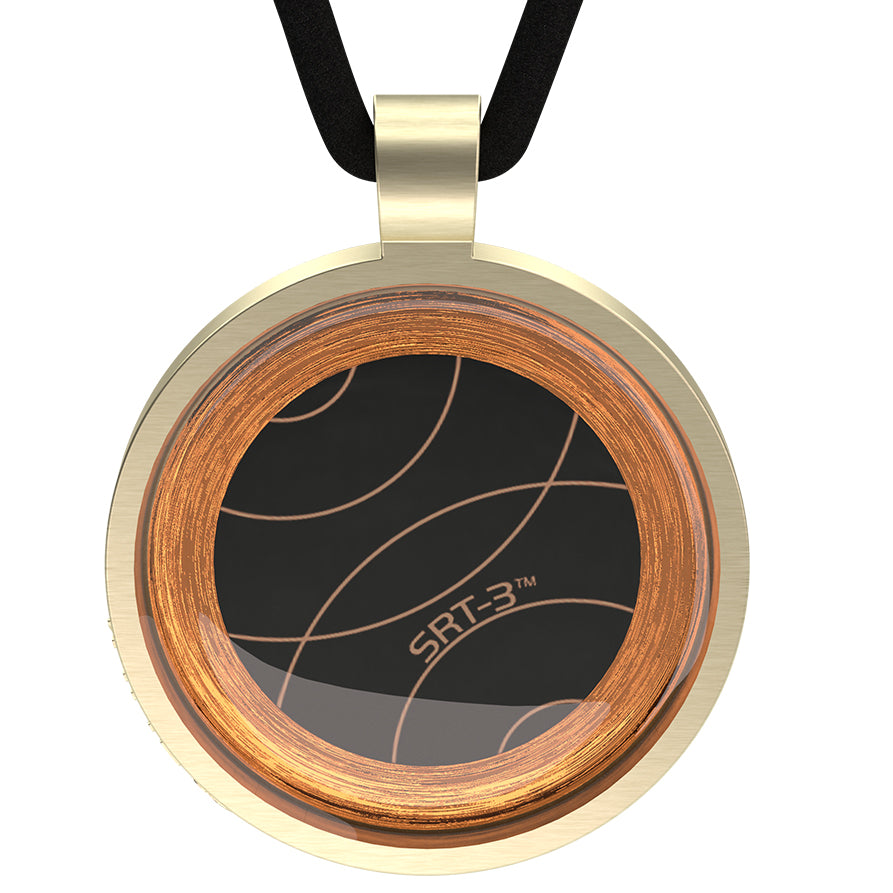 Q-Link 14K Gold Retro SRT-3 Pendant (Brushed Finish)
