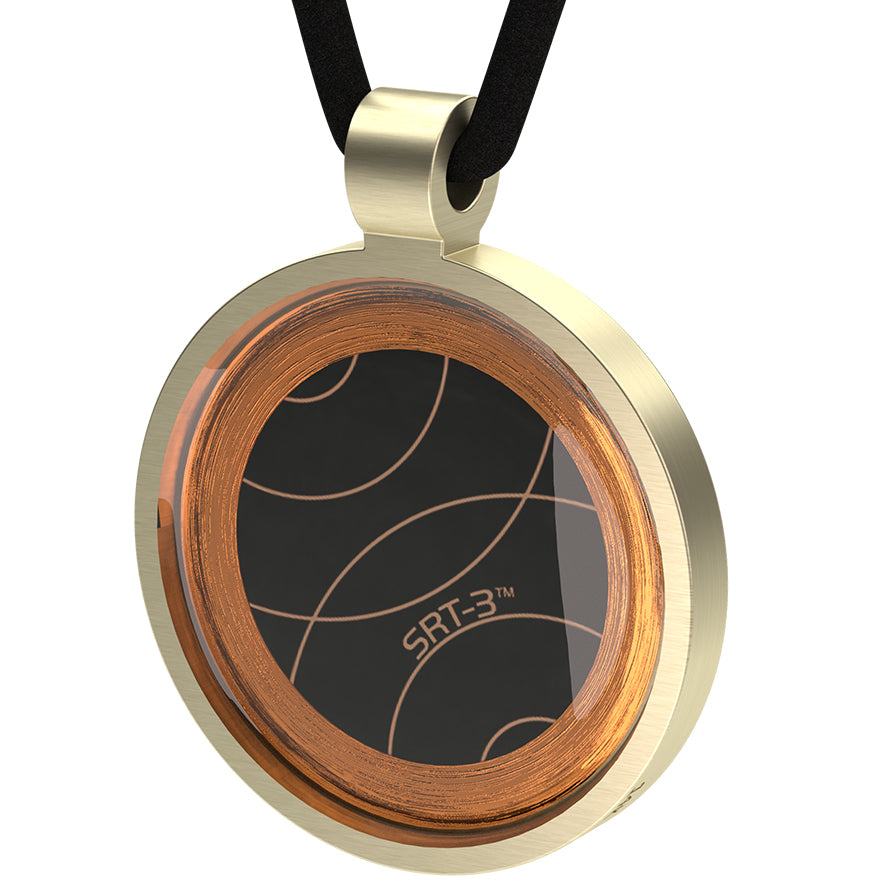 Q-Link 14K Gold Retro SRT-3 Pendant (Brushed Finish)