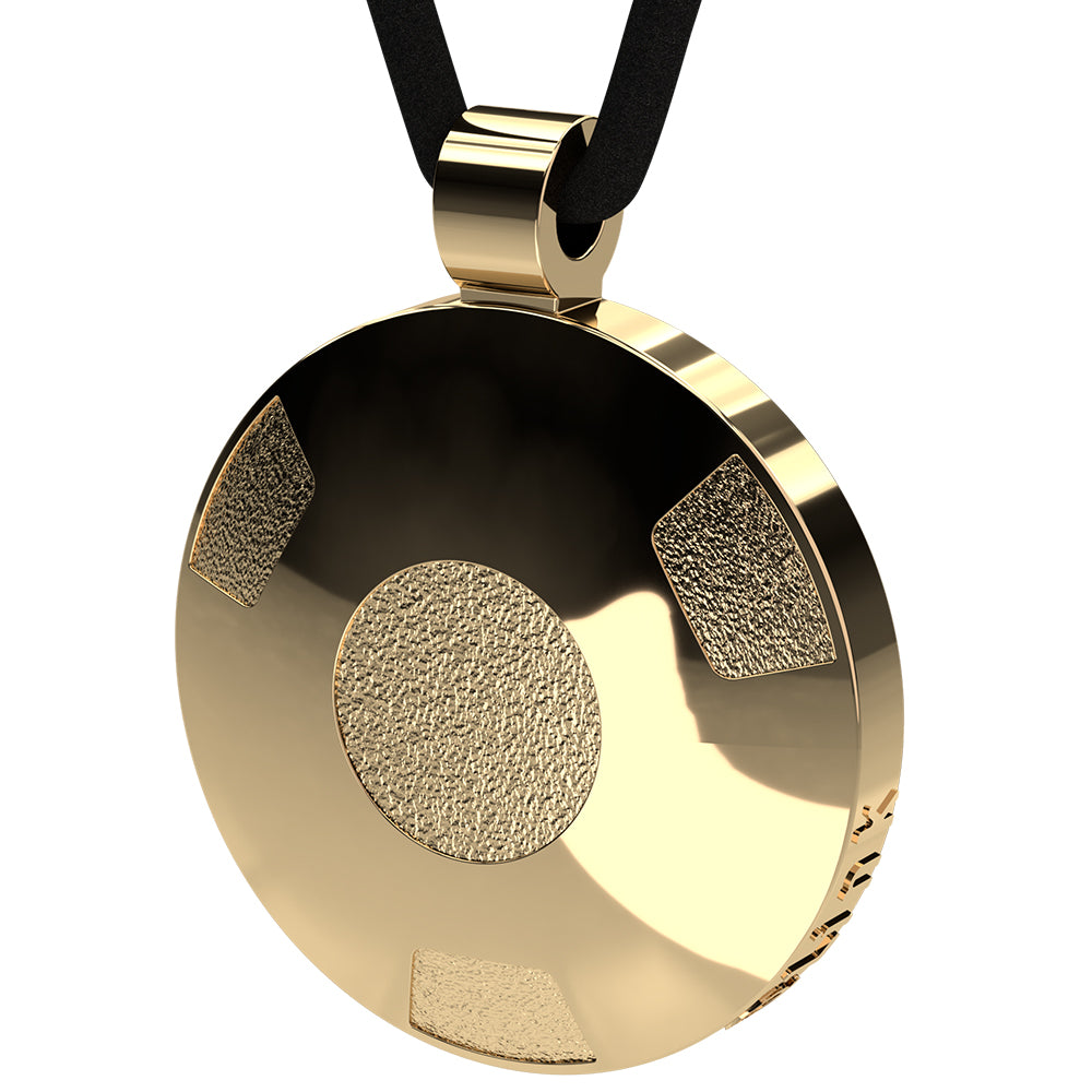 Q-Link 14K Gold Retro SRT-3 Pendant (Polished Finish)