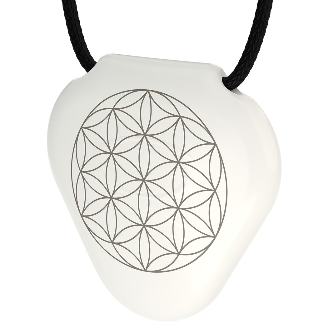 Q-Link Acrylic SRT-3 Pendant (Original White) Flower of Life