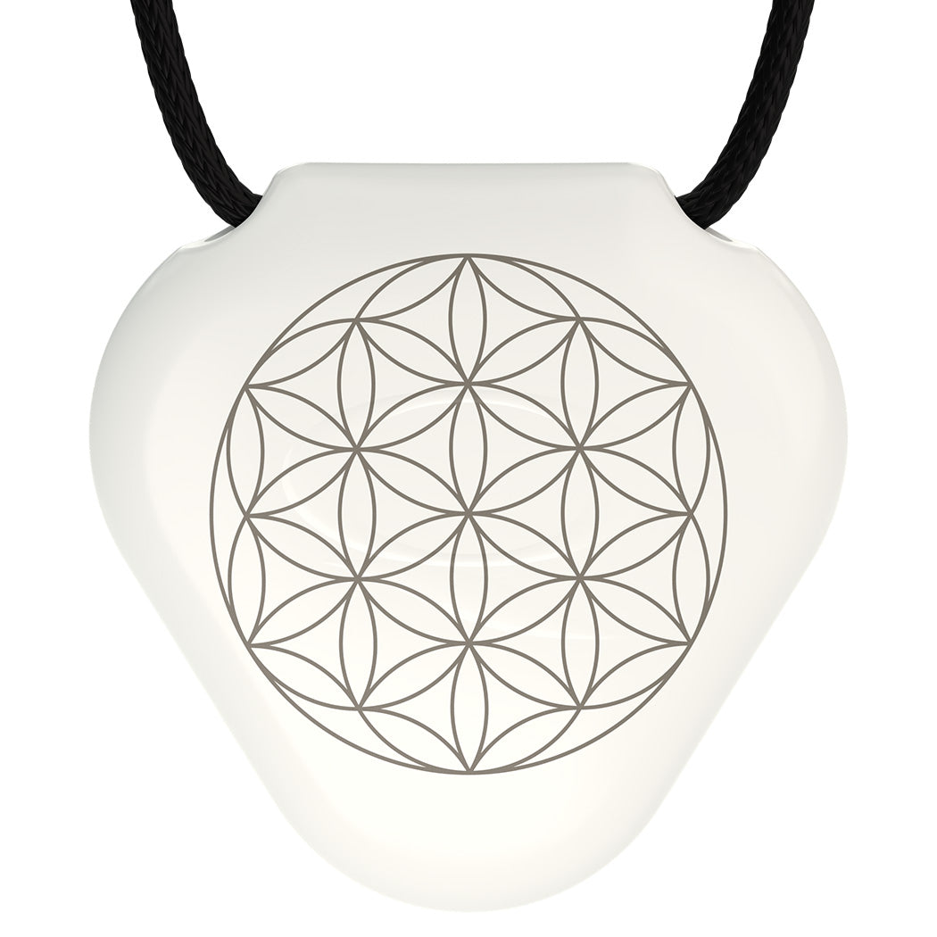 Q-Link Acrylic SRT-3 Pendant (Original White) Flower of Life