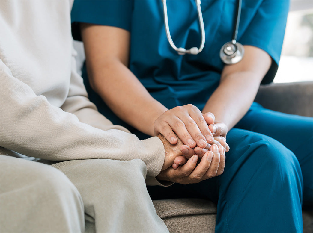 Jane B. ["...The Q-Link helps me balance my energy used on each patient and I feel much more grounded with it."]