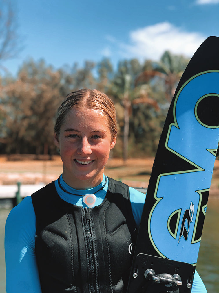Sade Ferguson, Pro Waterskier ["...I feel calm and focused, I feel fresh and energised while wearing it..."]