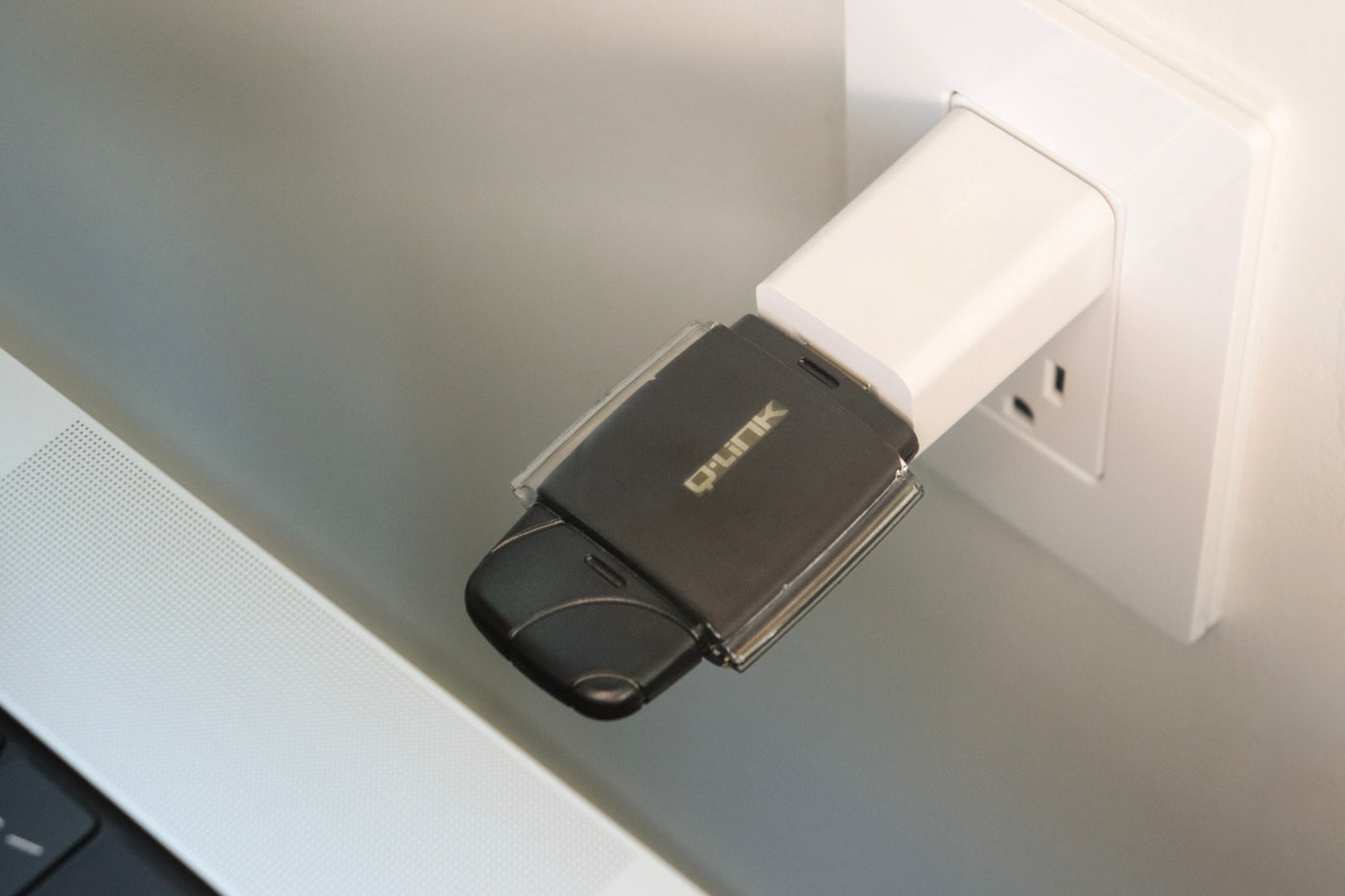 Q-Link space product plugged in for environmental wellness support