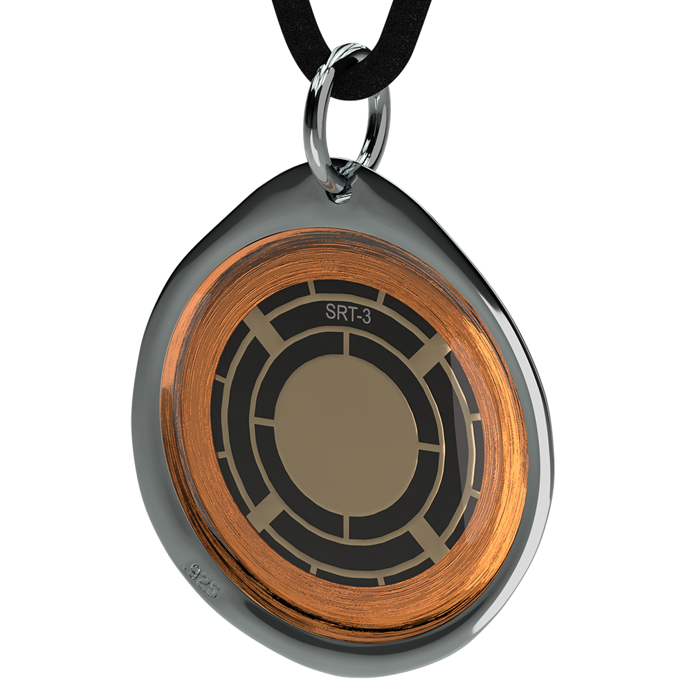 Q-Link .925 Silver Pebble SRT-3 Pendant (Original Design) (Polished Finish)