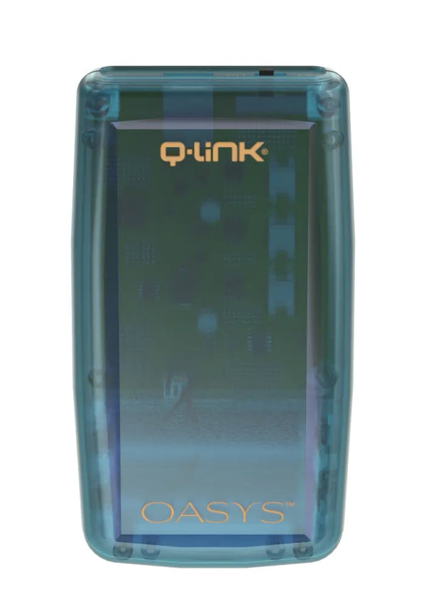 Q-Link Oasys portable 70-foot environmental wellness device in product comparison chart