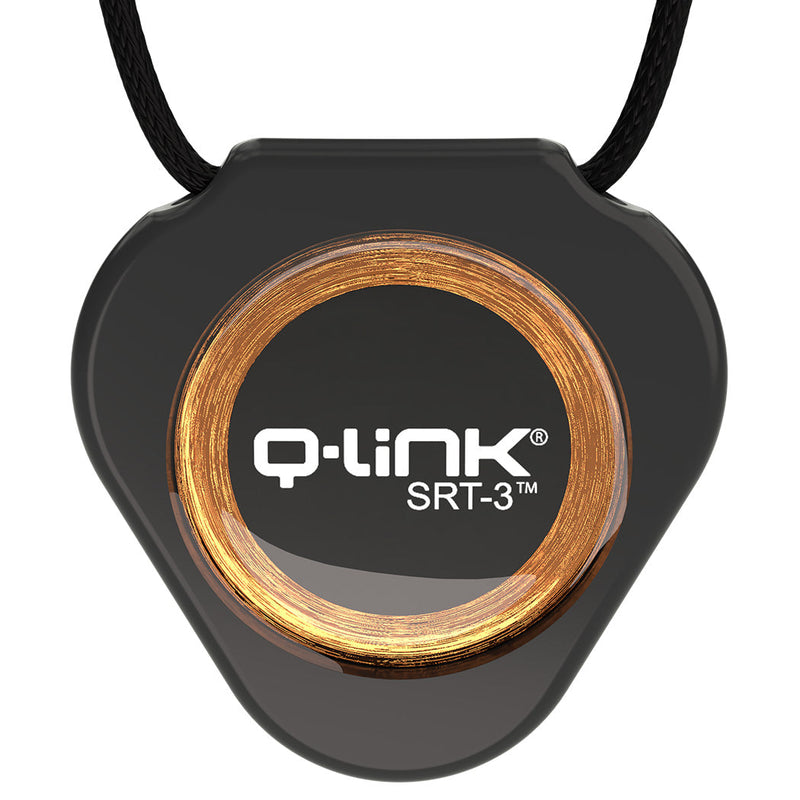 Q-Link Acrylic SRT-3 Pendant (Black) Flower of Life