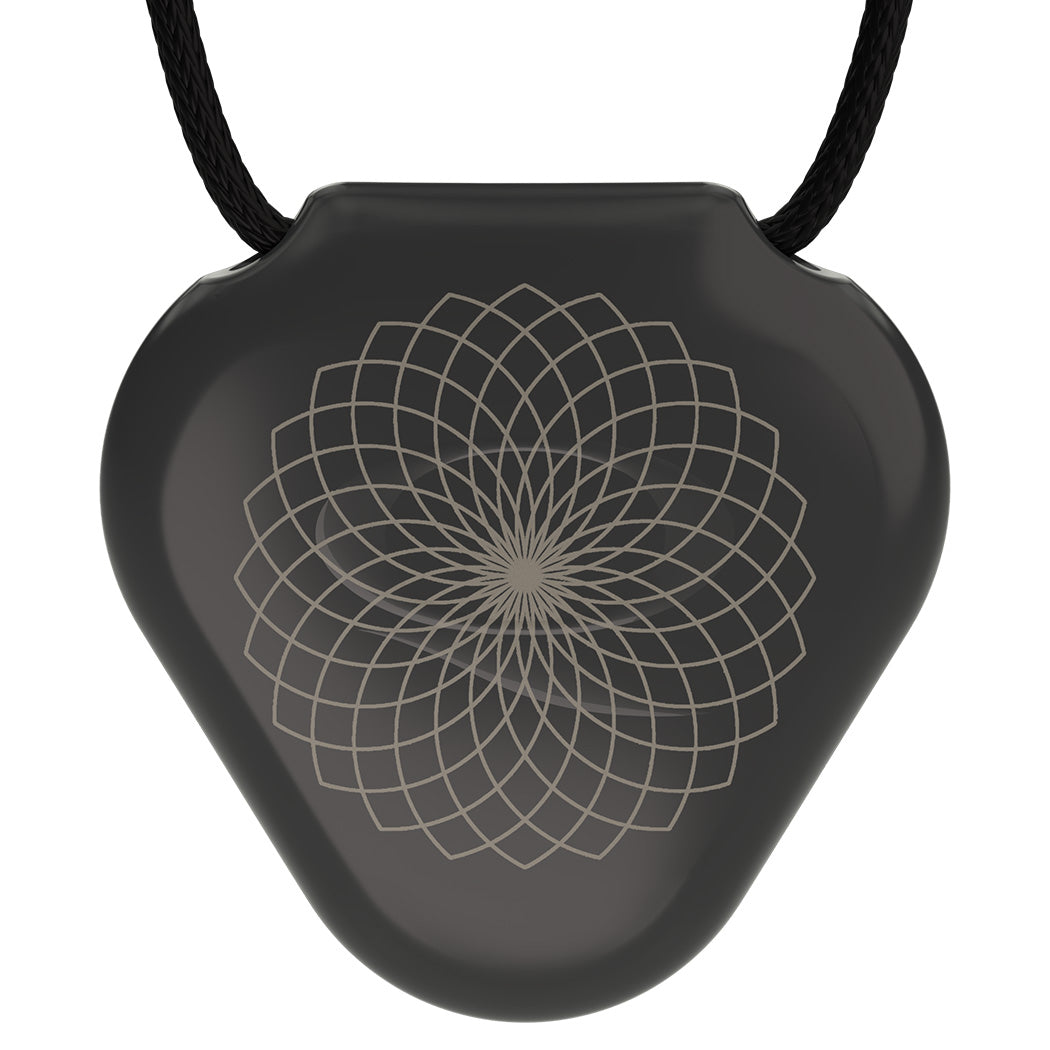 Q-Link Acrylic SRT-3 Pendant (Black) Lotus Flower