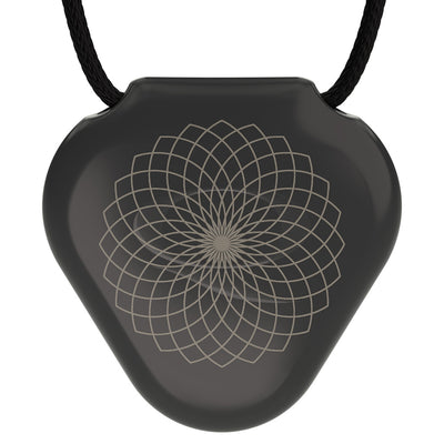 Q-Link Acrylic SRT-3 Pendant (Black) Lotus Flower