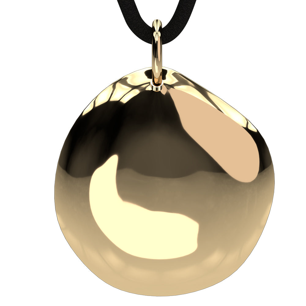 Q-Link 14K Gold Pebble SRT-3 Pendant (Polished Finish)