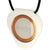 Ketting hanger medaille van de Maagd Maria in doorschijnend glas Ketting hanger medaille van de Maagd Maria in doorschijnend glas