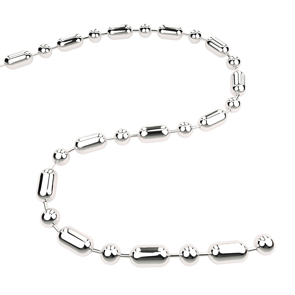 Q-Link Brand Sterling Silver Chain (Bead-Bar)
