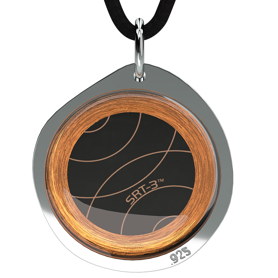 Q-Link .925 Silver Pebble SRT-3 Pendant (Polished Finish)