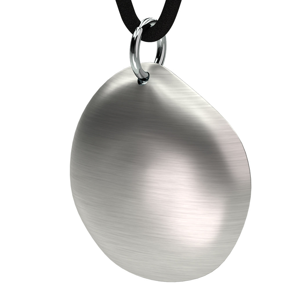 Q-Link .925 Silver Pebble SRT-3 Pendant (Brushed Finish)